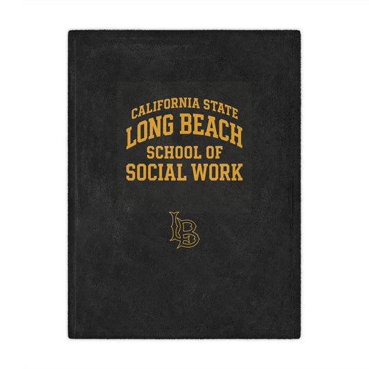 CSULB School of Social Work Mini Blanket - Great for your office chair or your couch at home!