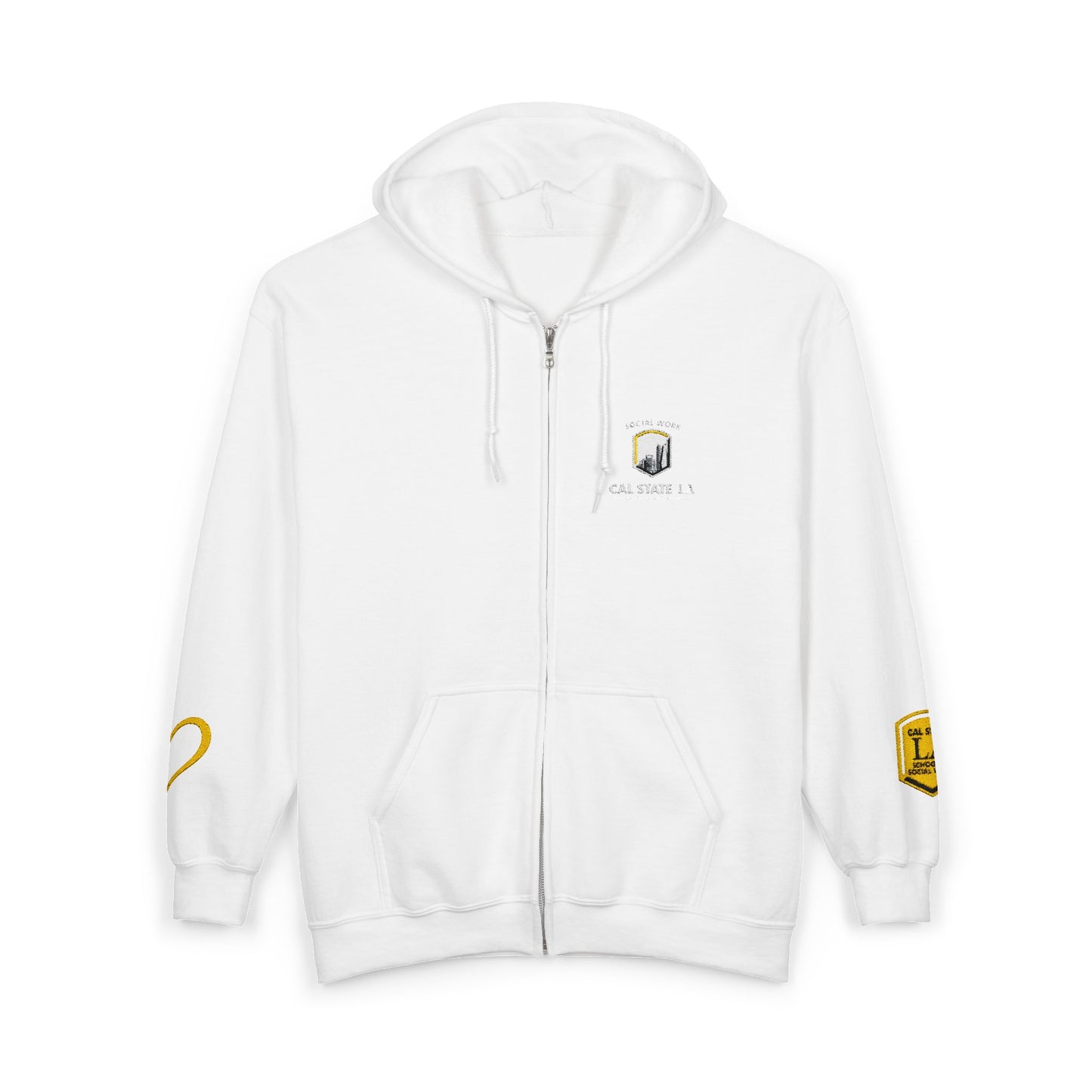 Cal State LA- School of Social Work -Unisex Heavy Blend™ Full Zip Hooded Sweatshirt - Ultimate Comfort for Fans