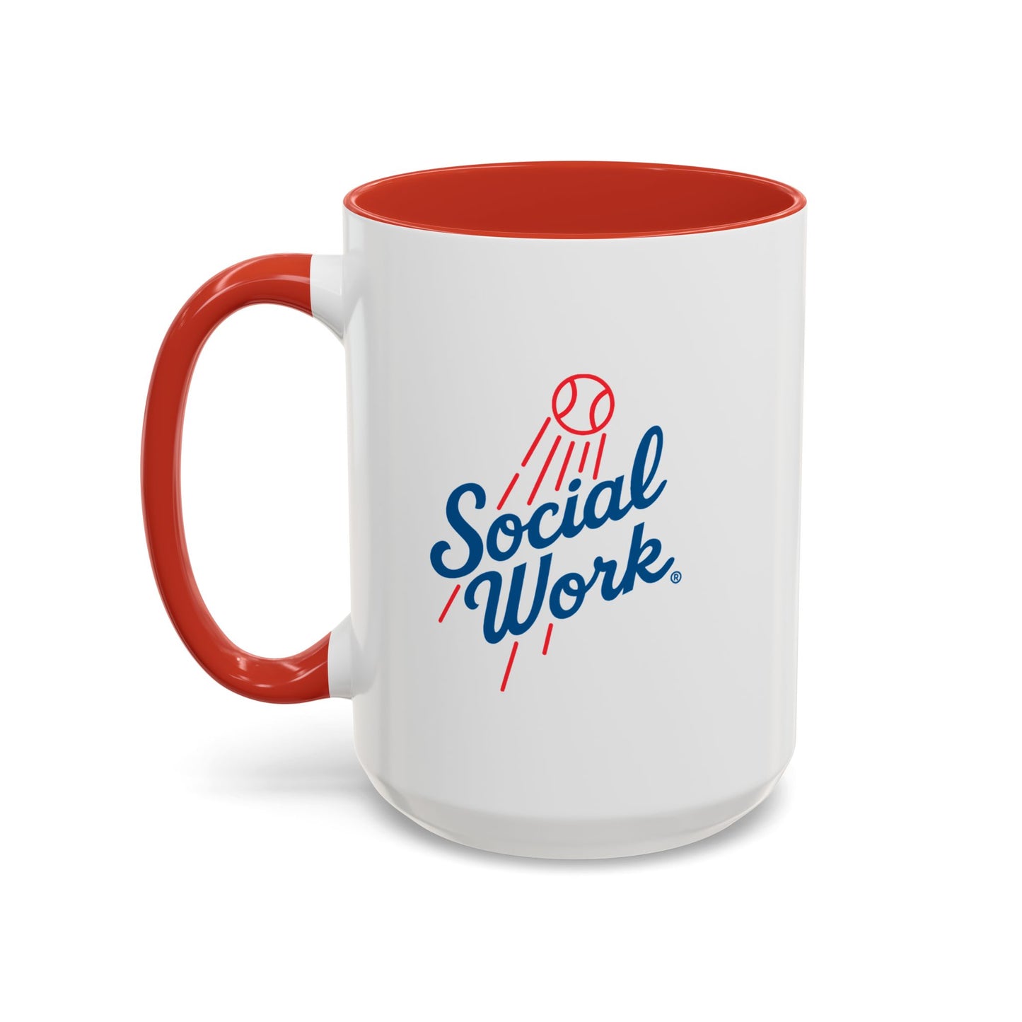 Social Work Baseball Coffee Mug — Retro Script Accent 15oz