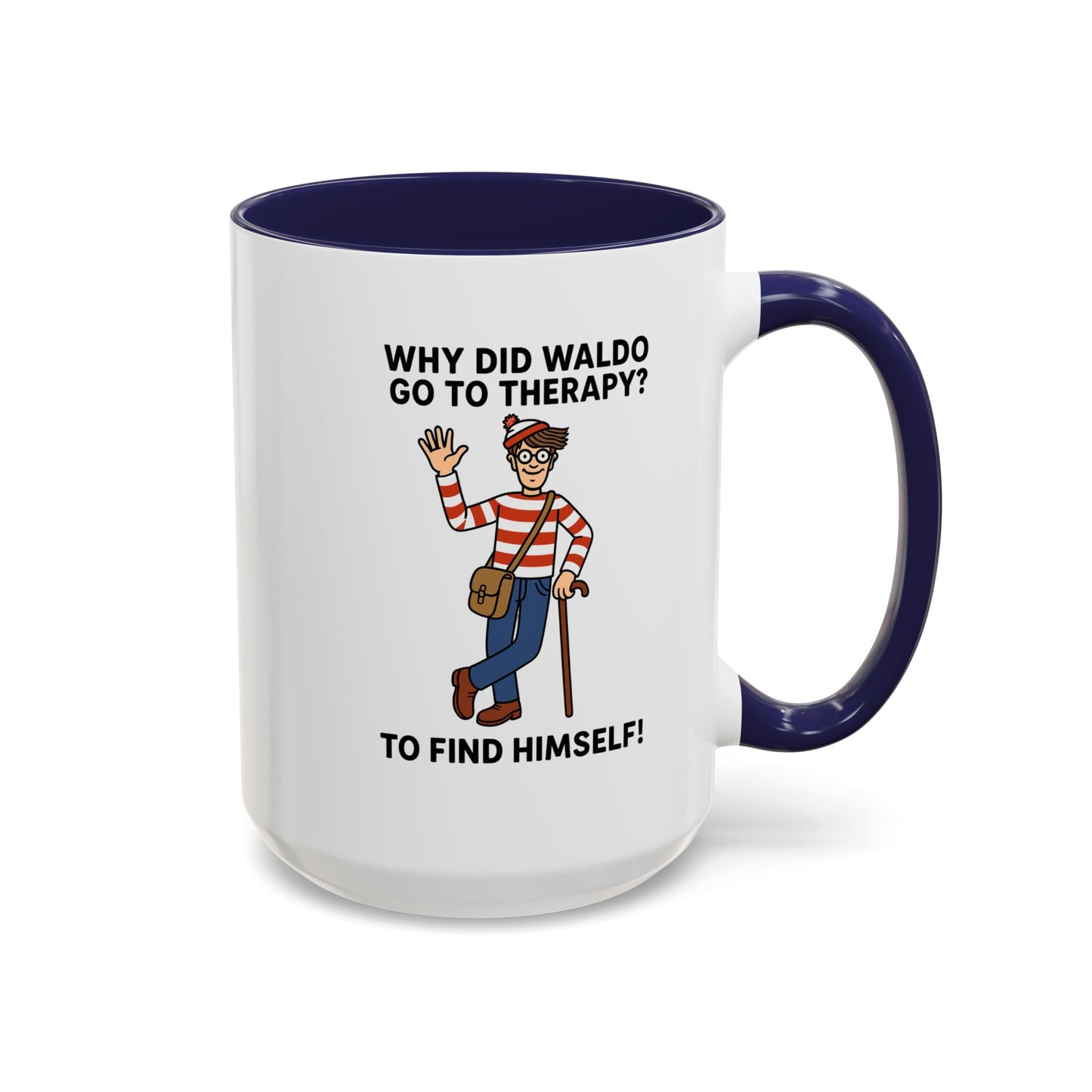 Waldo Therapy Accent Coffee Mug - Fun & Whimsical Drinkware for Coffee Lovers