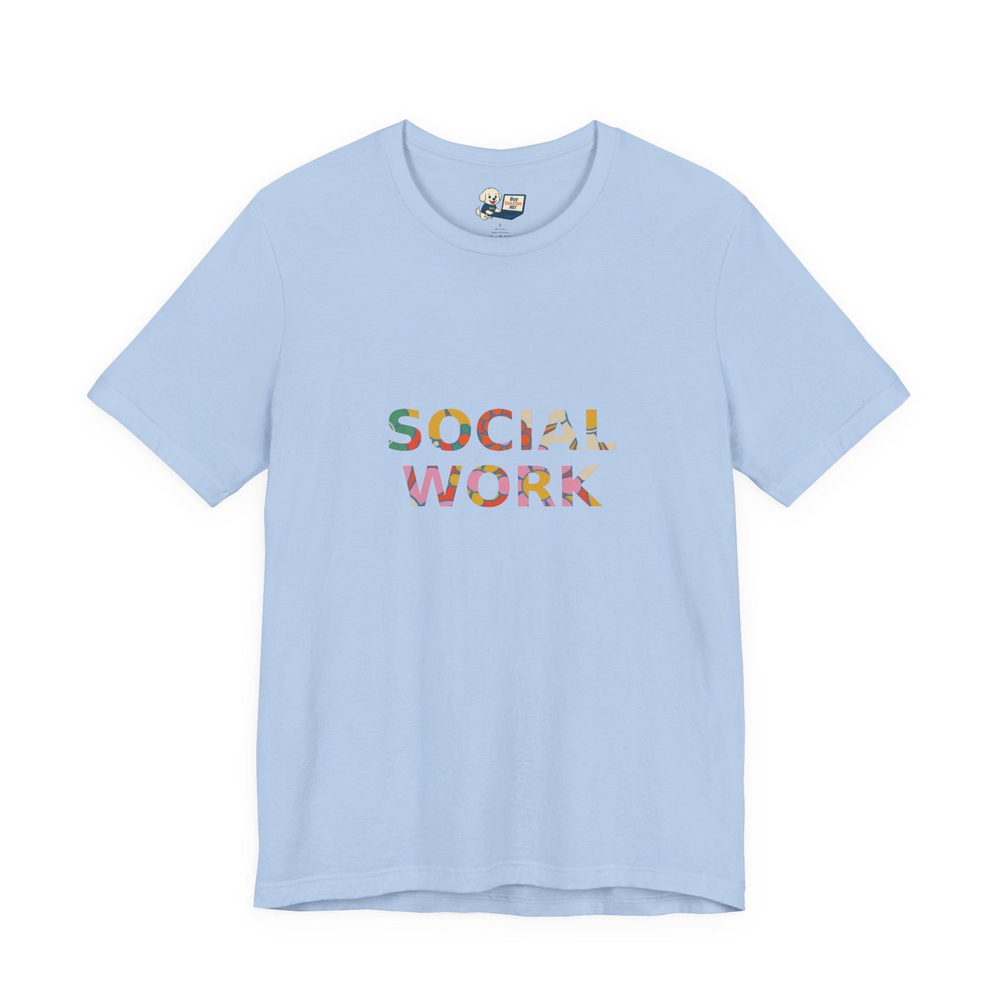 Social Work "Flower Letters" Unisex Jersey Tee - Fun & Quirky Design for Everyday Heroes