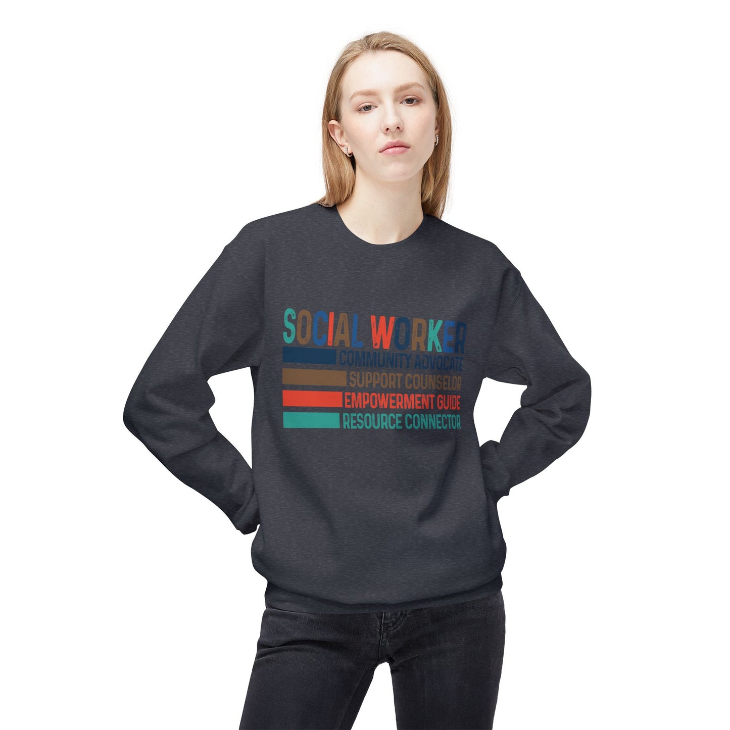 Social Worker Crewneck Sweatshirt — Retro & Fun Design