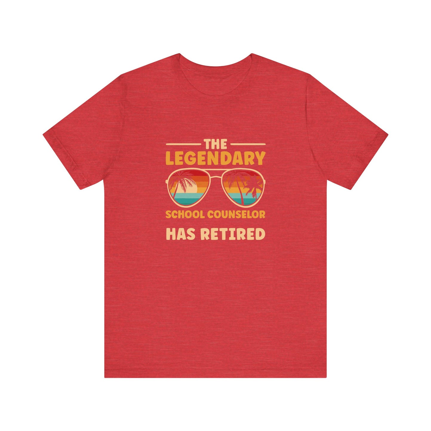 Unisex The Legendary School Counselor Has Retired T-Shirt — Retirement Gift Tee for Counselors