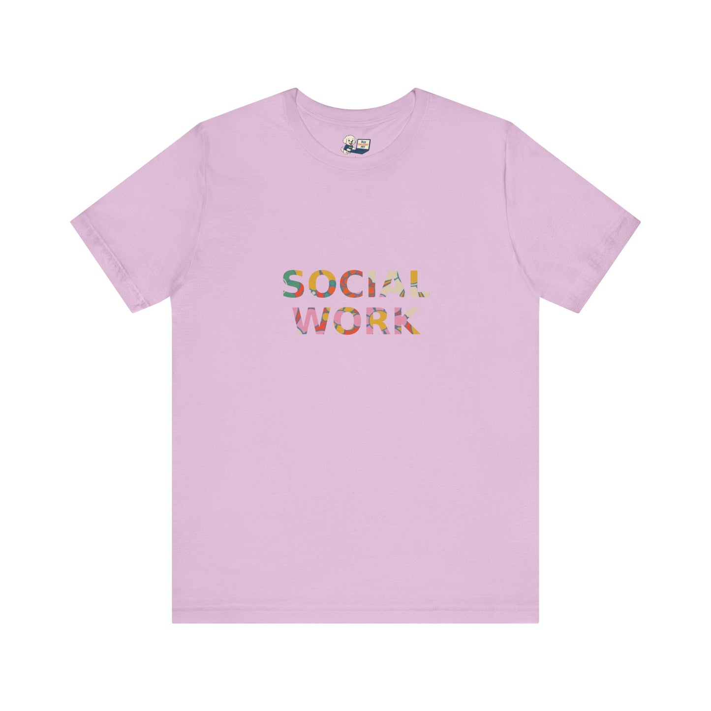 Social Work "Flower Letters" Unisex Jersey Tee - Fun & Quirky Design for Everyday Heroes