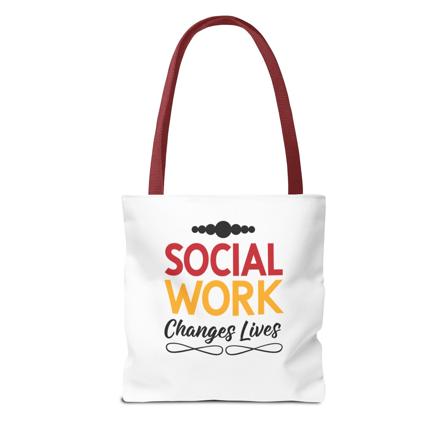 Social Worker Tote Bag — Inspirational "Social Workers Inspire Change" Two Side Design