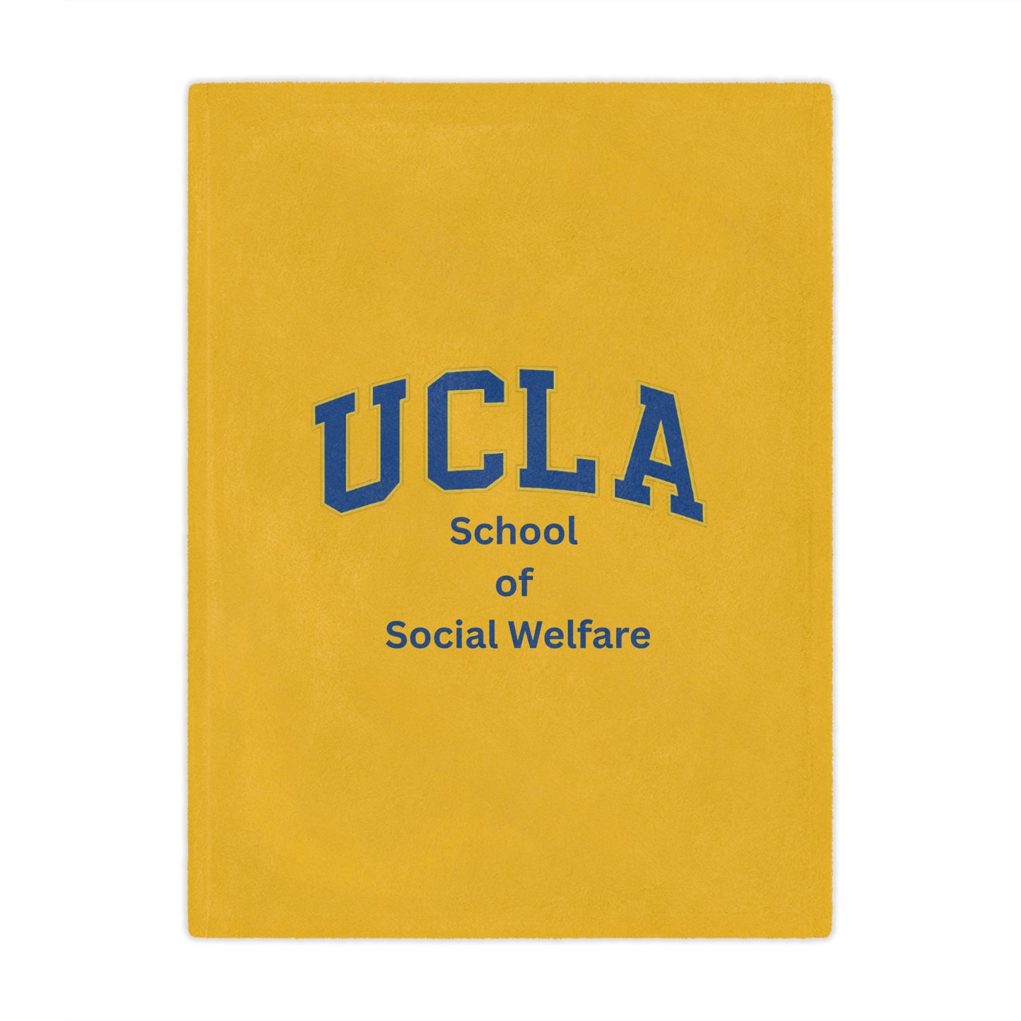 UCLA School of Social Welfare Mini Blanket - Great for your office chair or your couch at home!
