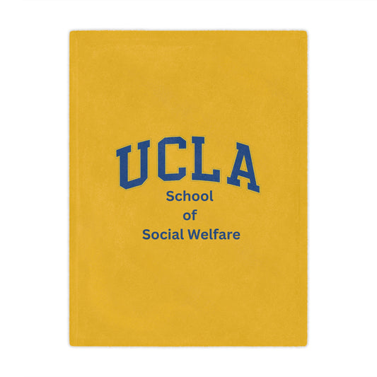 UCLA School of Social Welfare Mini Blanket - Great for your office chair or your couch at home!
