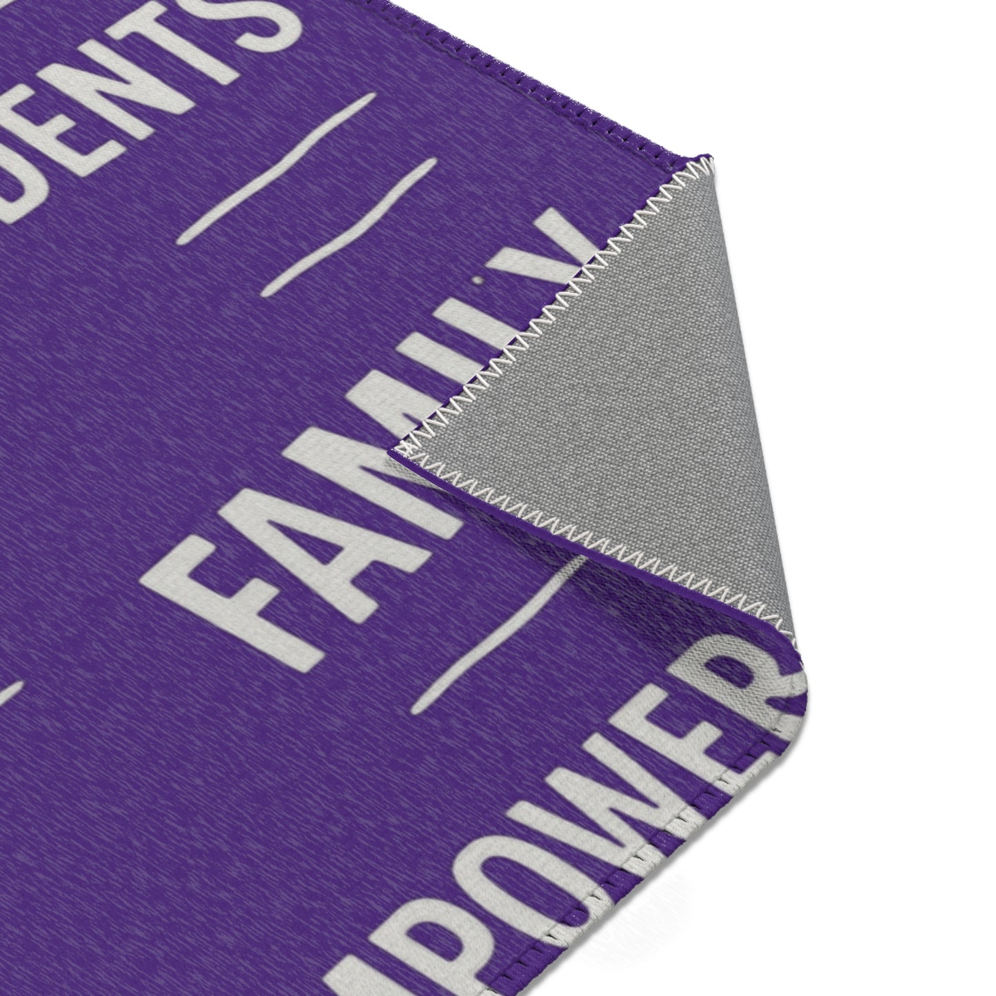 School Social Work Inspirational Area Rug - Purple With Logo