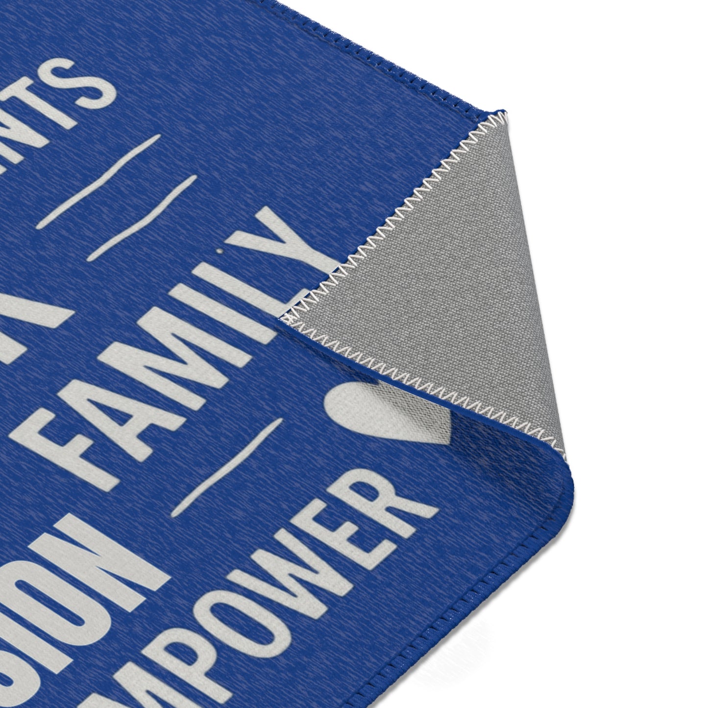 School Social Work Inspirational Area Rug - Royal Blue