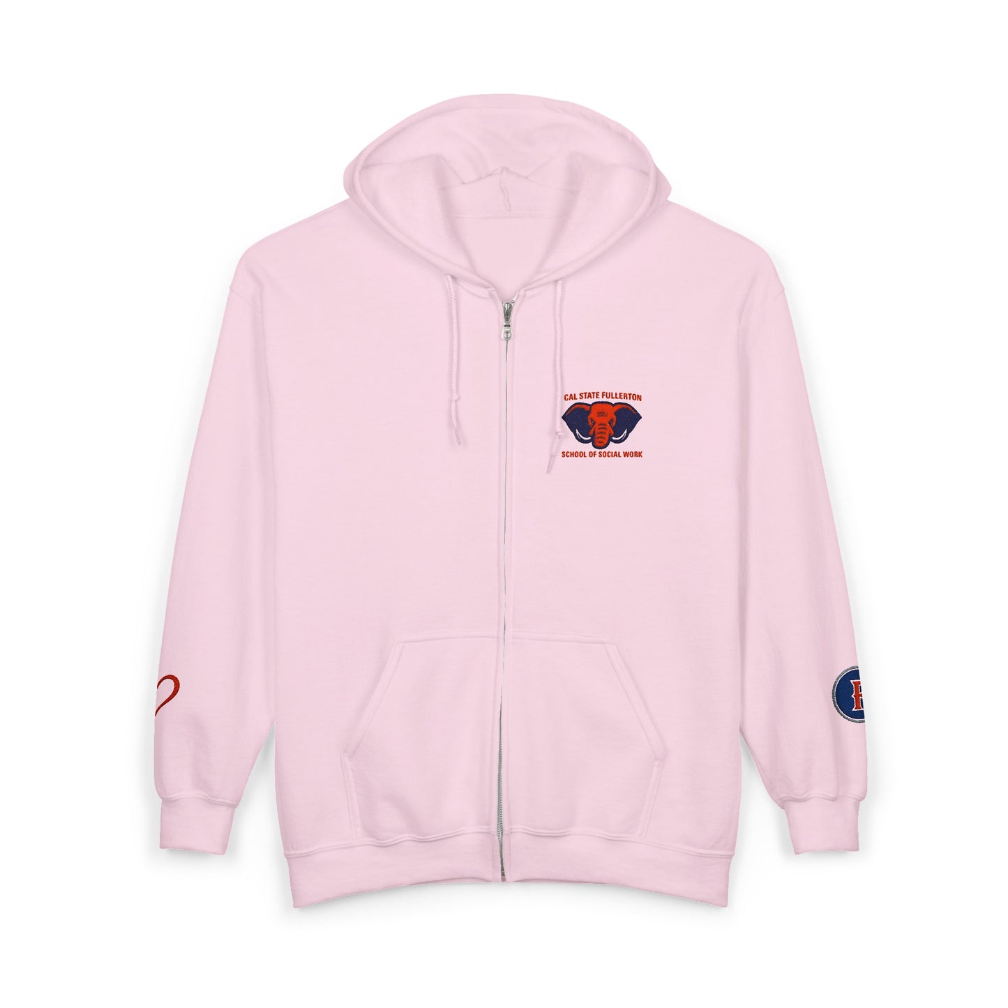 Cal State Fullerton- School of Social Work -Unisex Heavy Blend™ Full Zip Hooded Sweatshirt - Ultimate Comfort for Fans