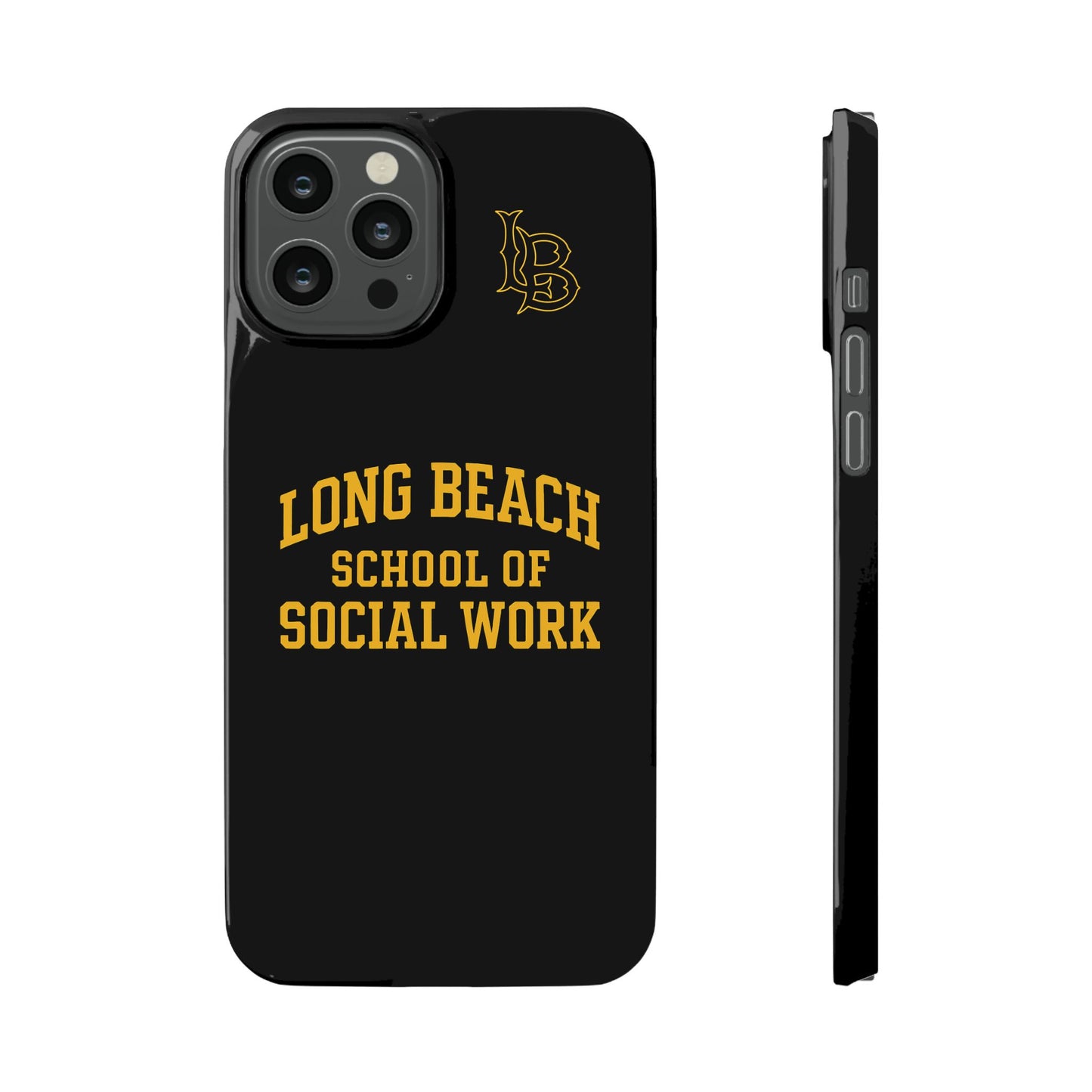Long Beach State University - Slim I-Phone Case - School of Social Work (Black)