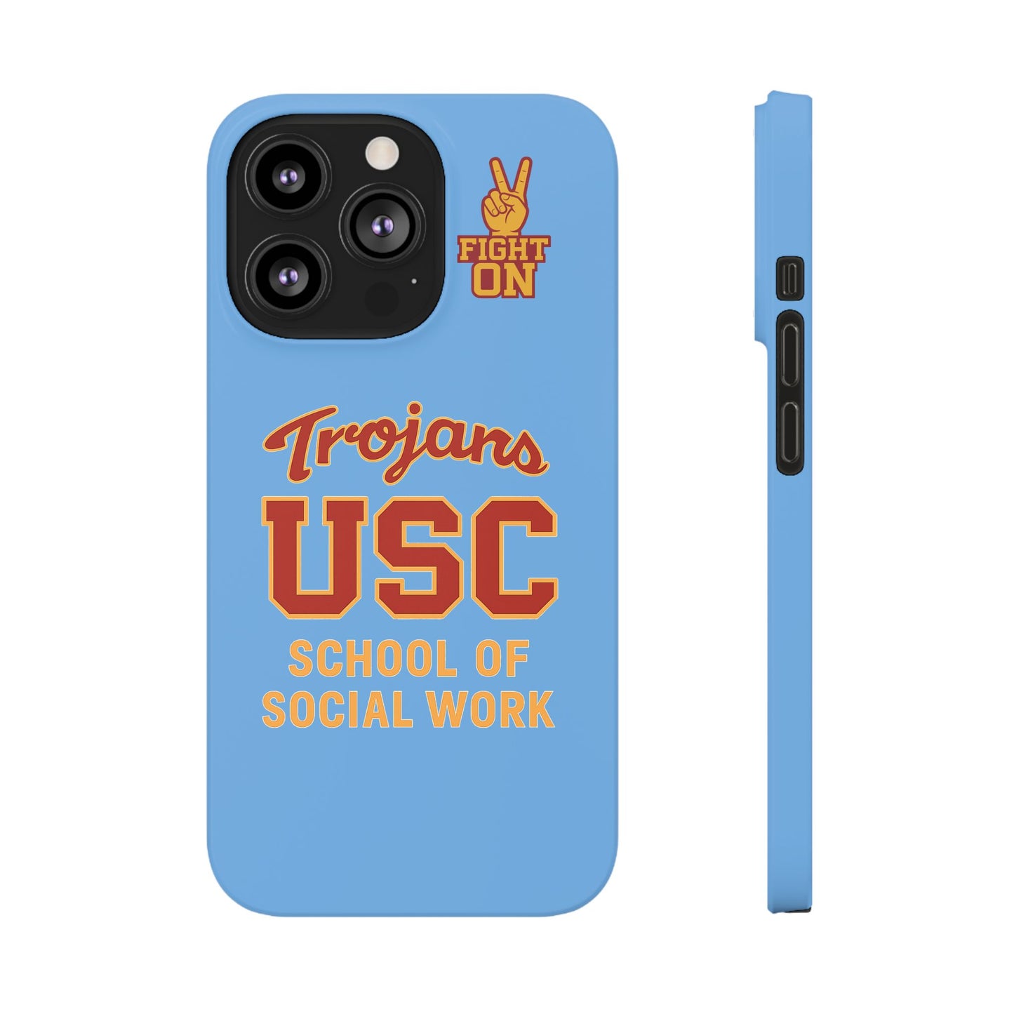 USC Trojans Slim I-Phone Case - School of Social Work (Light Blue)