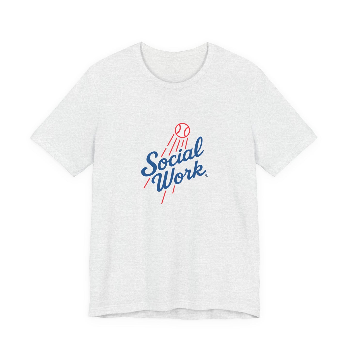 Men's Social Work Baseball Tee — Retro Script Social Worker T-Shirt