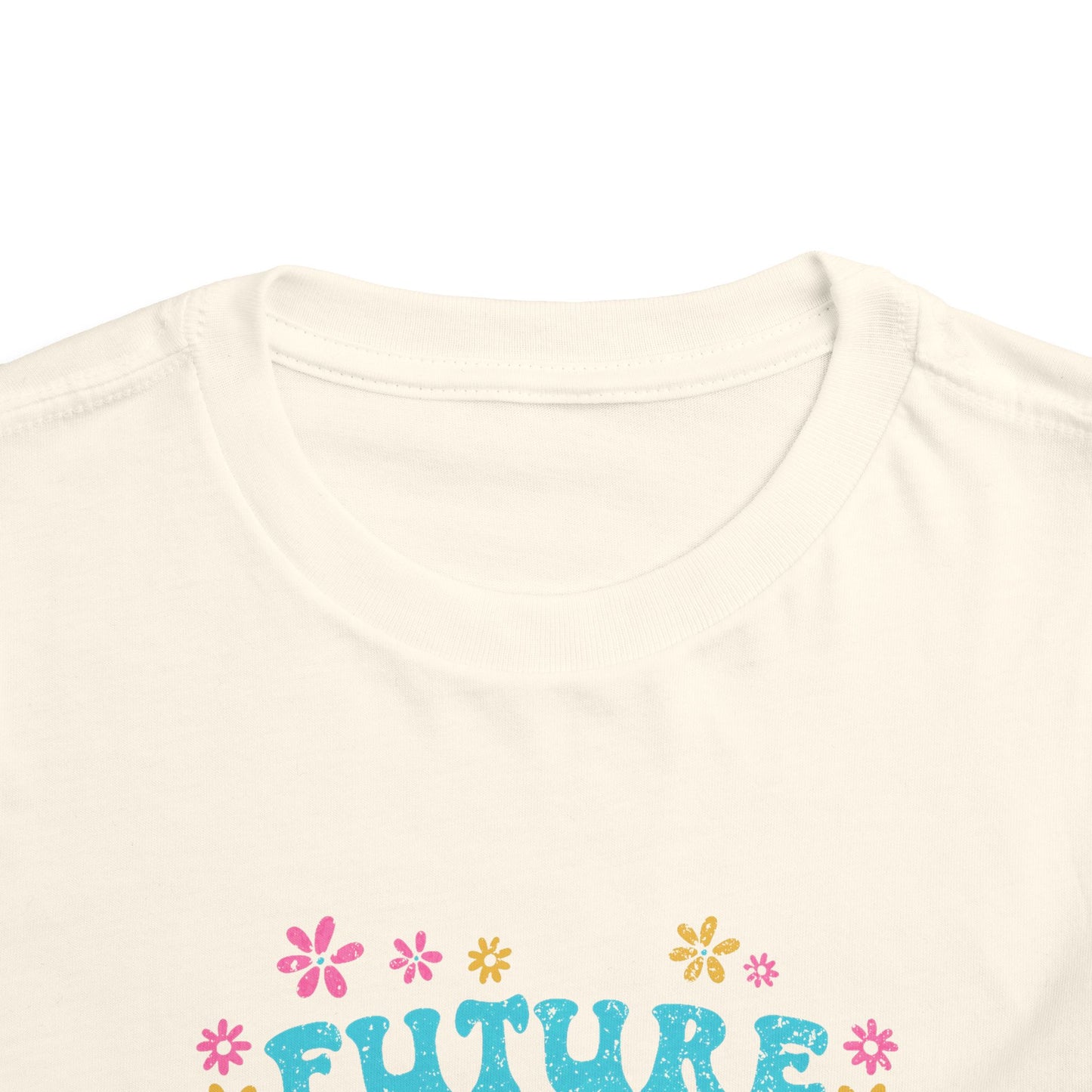 Toddler Tee - "Future Social Worker" Colorful Floral Graphic