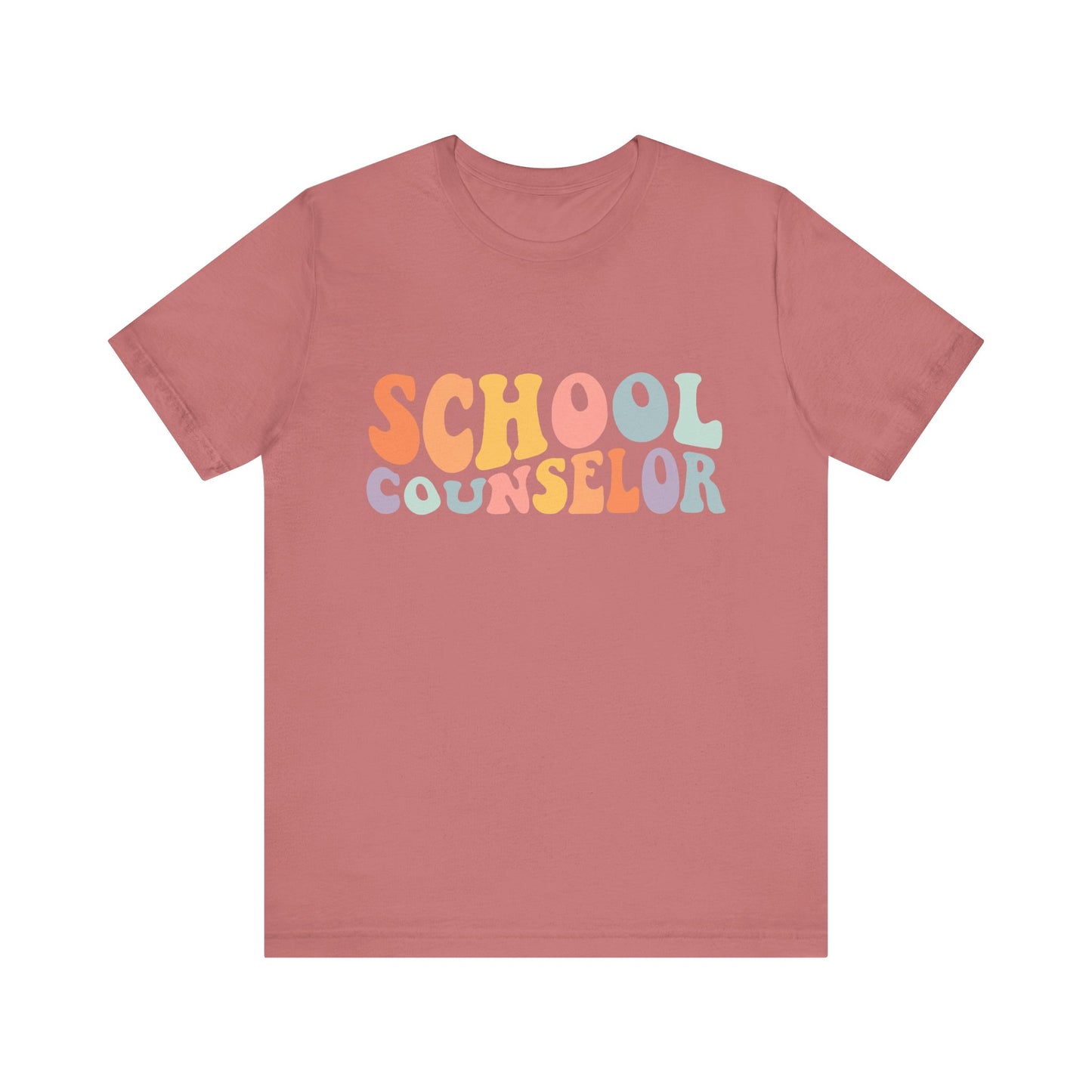 Unisex School Counselor Retro Shirt — Colorful Counseling Appreciation Tee