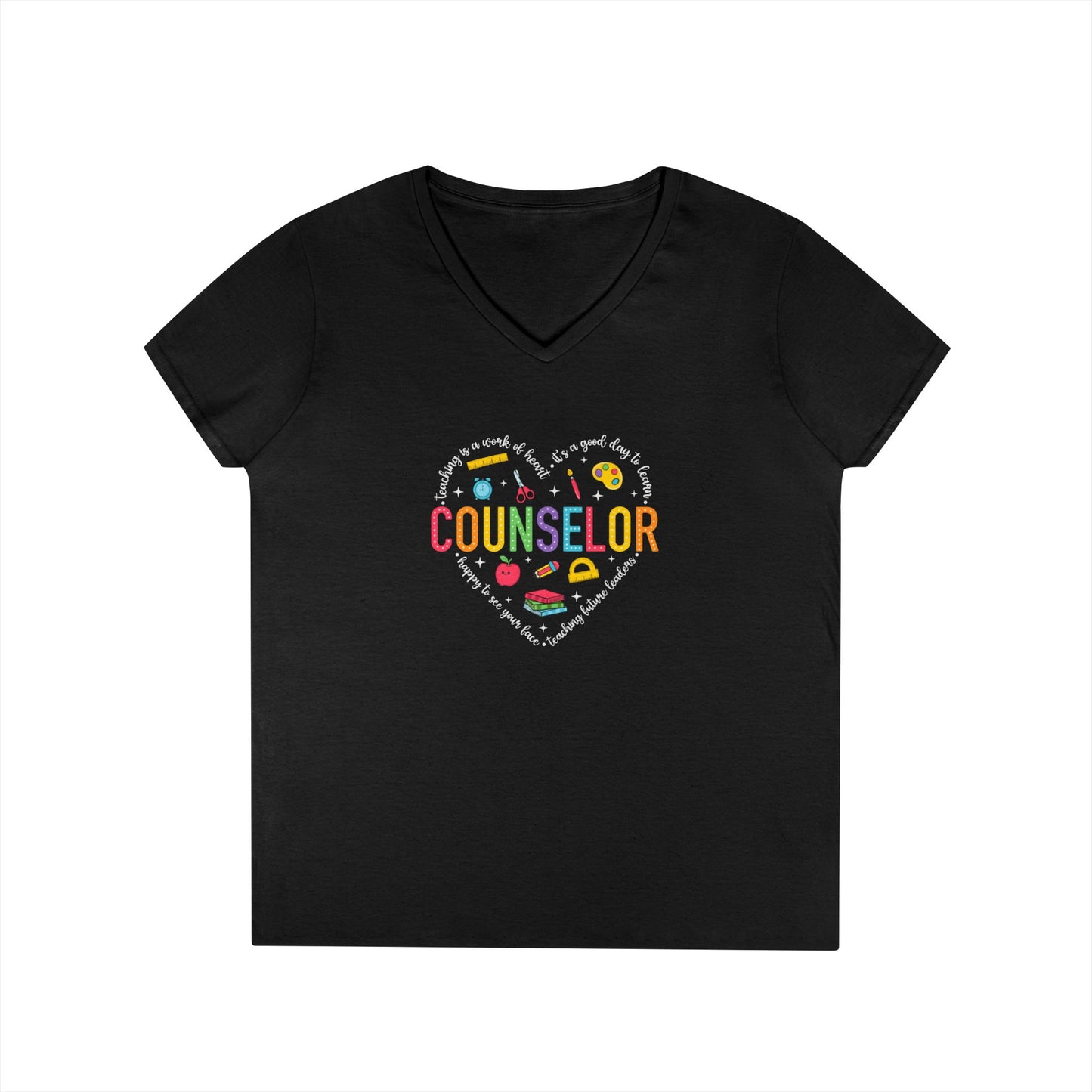 Ladies' V-Neck T-Shirt - "Counselor"