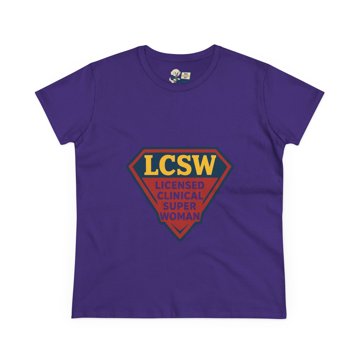 LCSW = Licensed Clinical Super Woman Tee – Saving the World, One Session at a Time Women's Midweight Cotton T-Shirt - Social Work