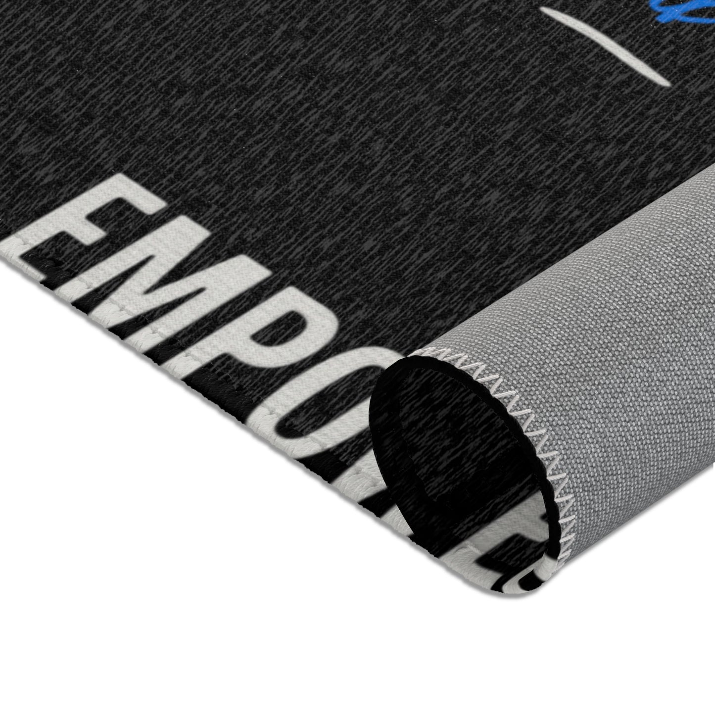 School Social Work Inspirational Area Rug - Black With Logo