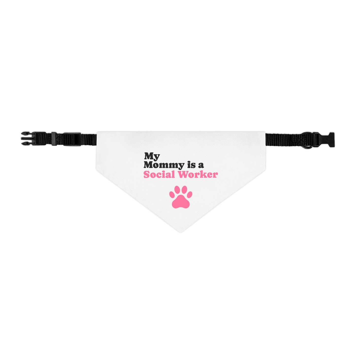 Pet Bandana Collar — "My Mommy" Dog Bandana with Pink Paw