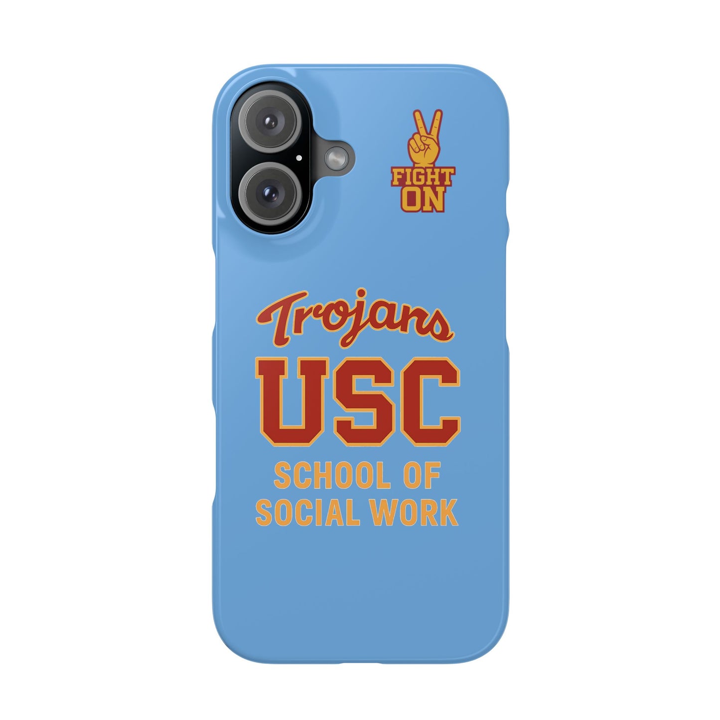 USC Trojans Slim I-Phone Case - School of Social Work (Light Blue)