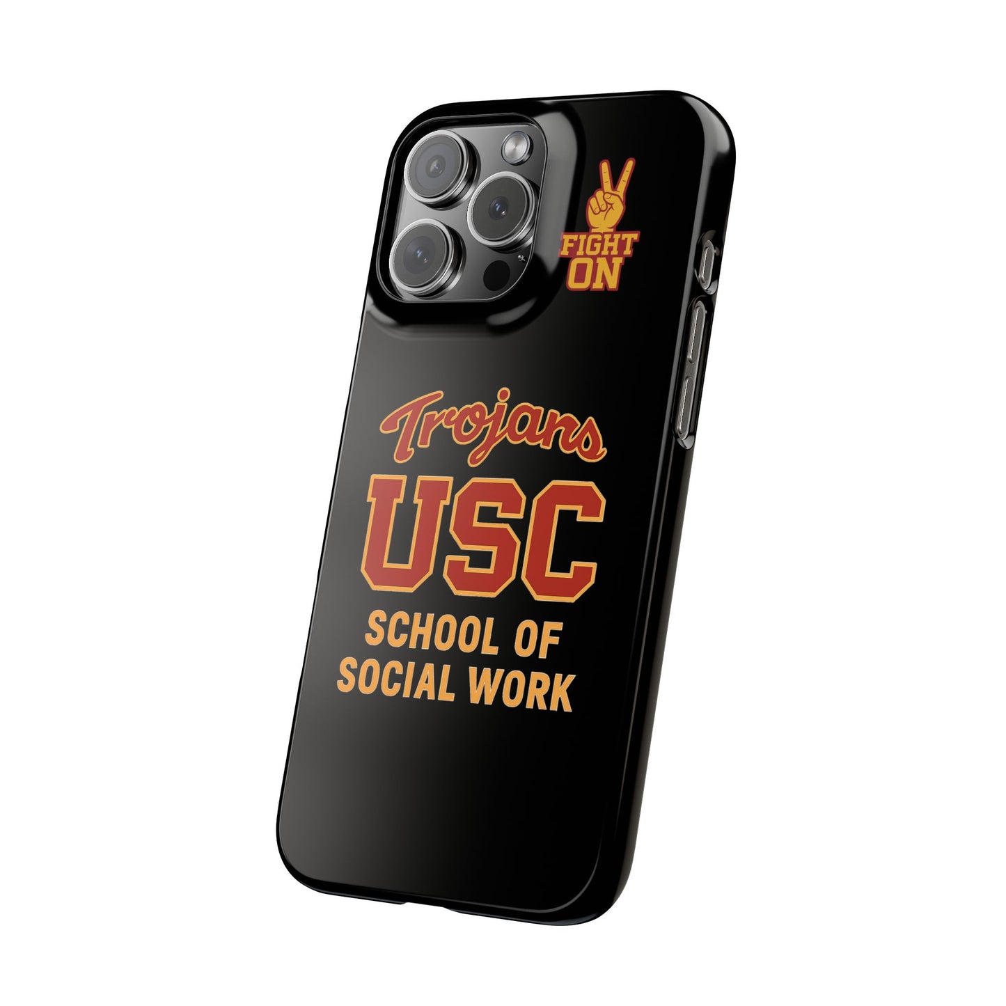 USC Trojans Slim I-Phone Case - School of Social Work (Black)