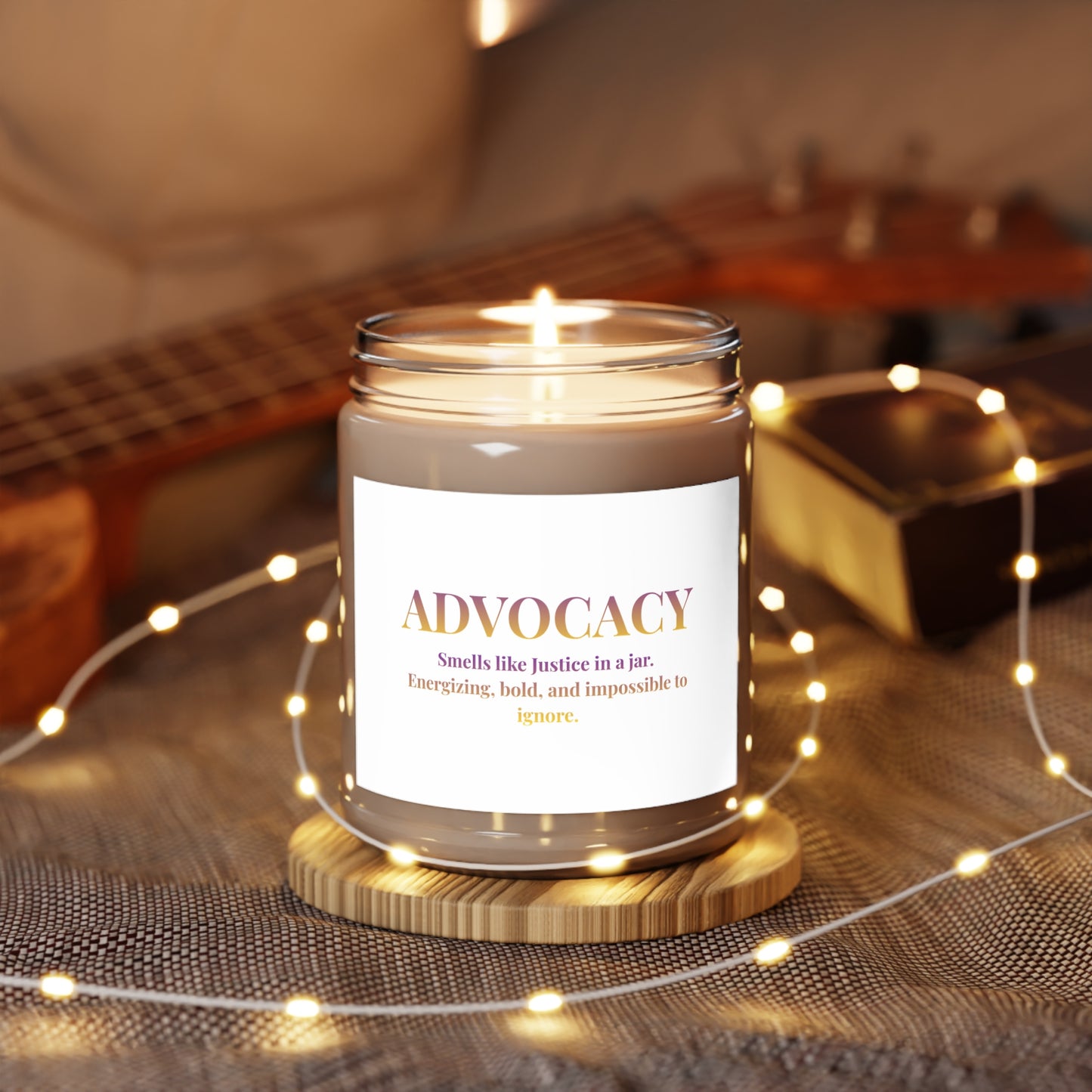 Advocacy Scented Soy Candle — 9oz 'Smells like Justice in a Jar' Jar Candle