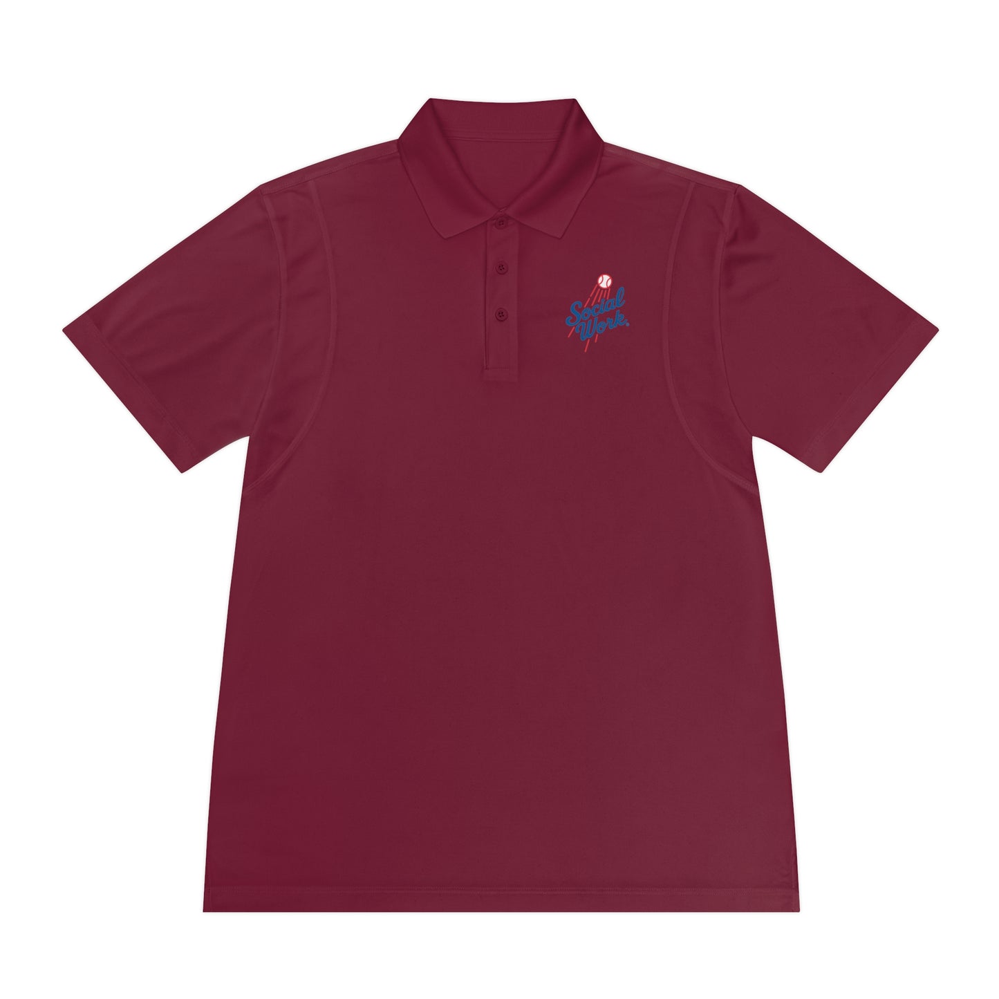 Sport Polo Shirt — Small "Special Week" Retro Script Chest Logo - Men's