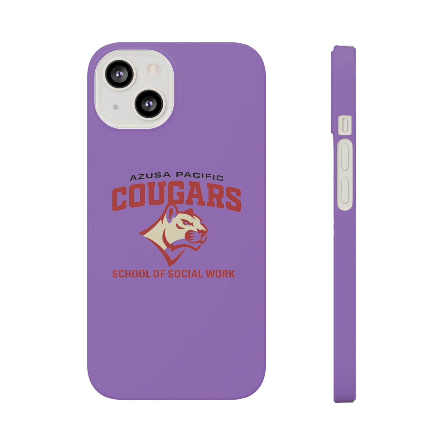 Azuza Pacific University - Slim I-Phone Case - School of Social Work (Light Purple)