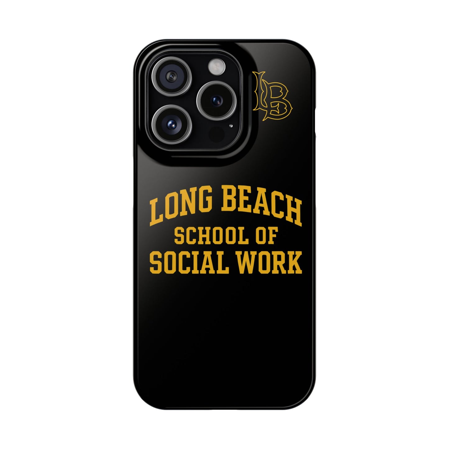 Long Beach State University - Slim I-Phone Case - School of Social Work (Black)