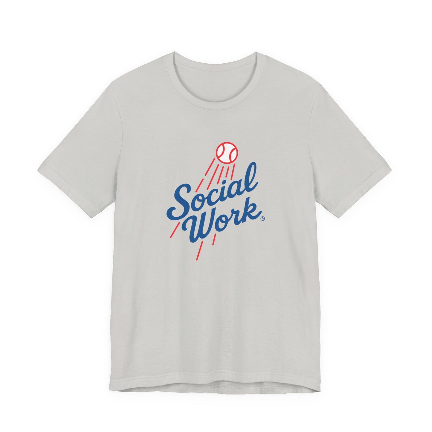 Social Work Vintage Baseball Tee – “Social Work” Script Graphic T‑Shirt