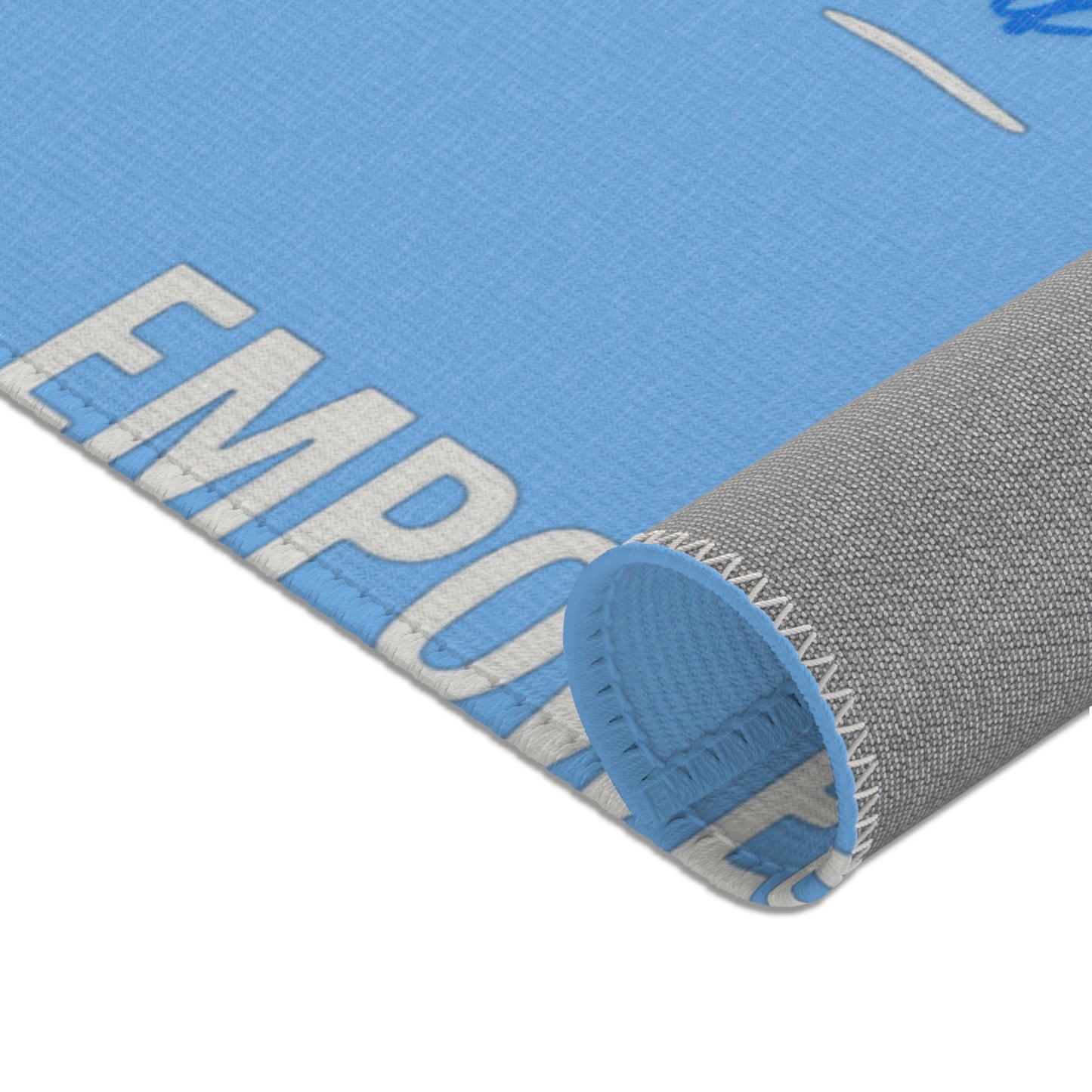 School Social Work Inspirational Area Rug - Baby Blue With Logo