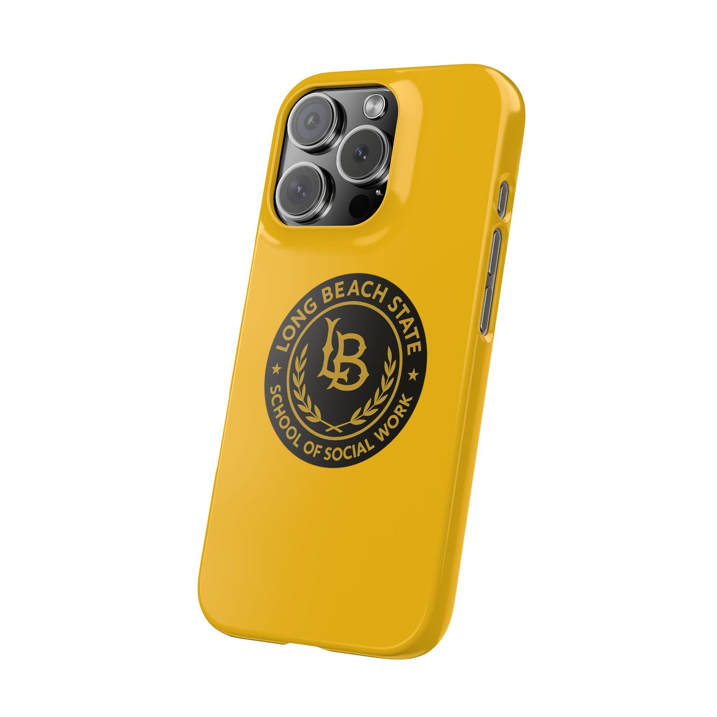 Long Beach State University - Slim I-Phone Case - School of Social Work (Yellow)