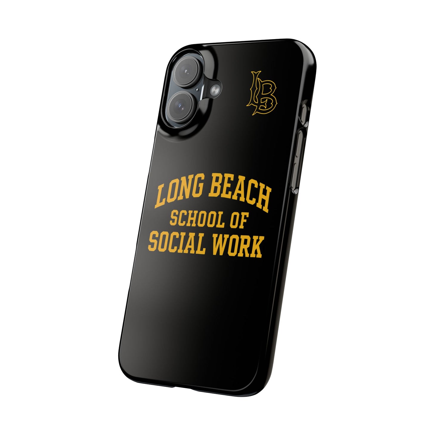 Long Beach State University - Slim I-Phone Case - School of Social Work (Black)