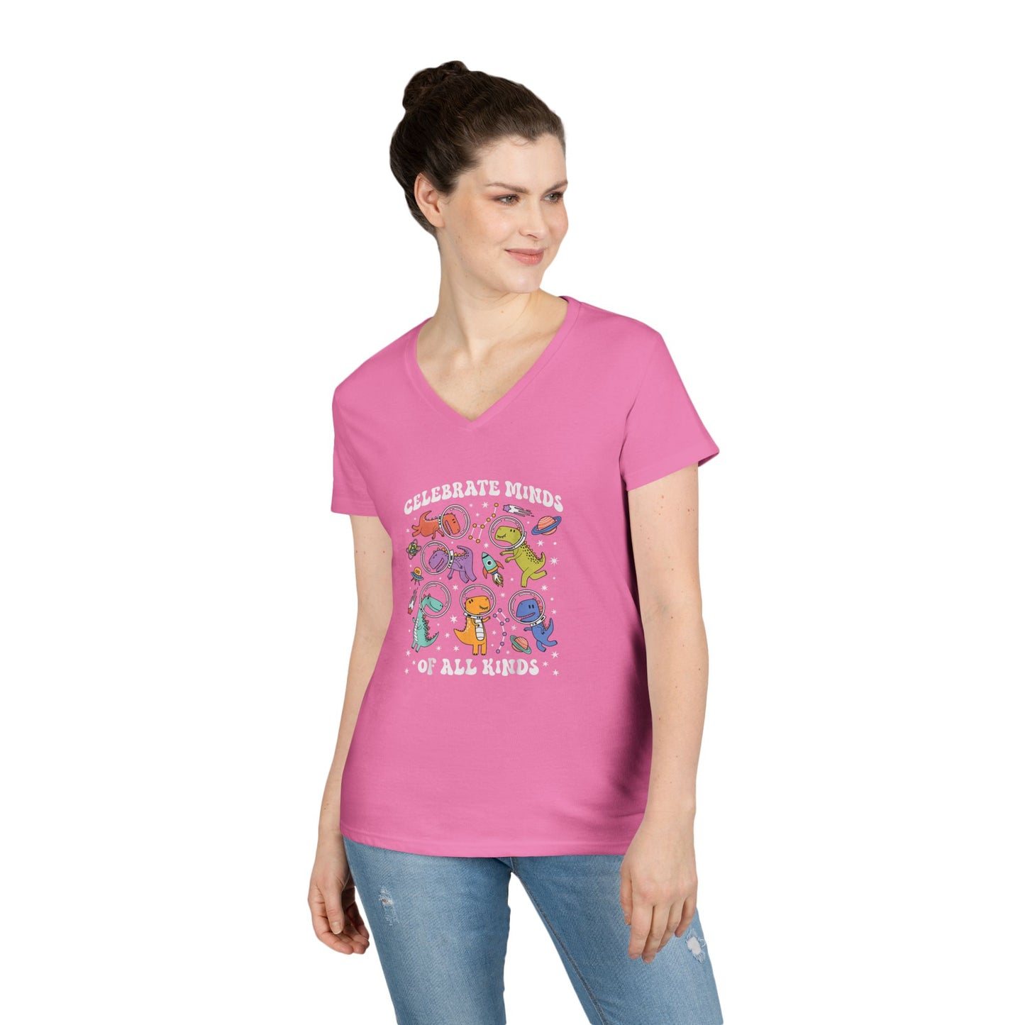 Celebrate Blinds of All Kinds V-Neck Tee - School Social Worker (Women's)