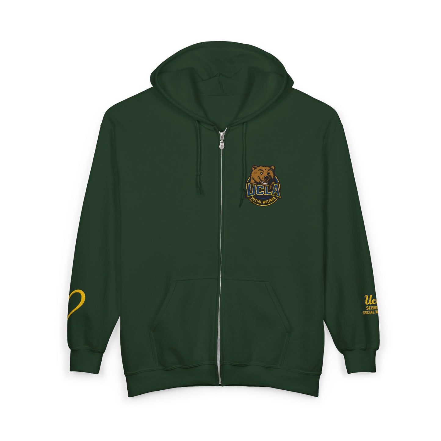 UCLA School of Social Welfare -Unisex Heavy Blend™ Full Zip Hooded Sweatshirt - Ultimate Comfort for Fans