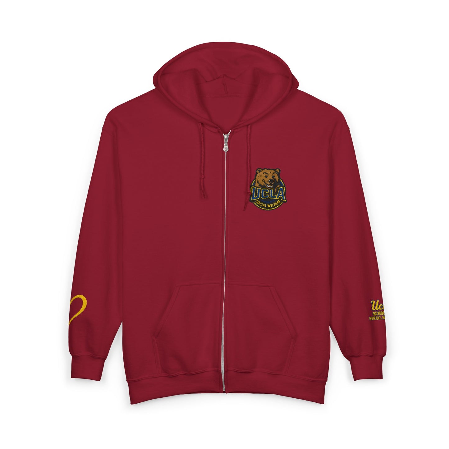 UCLA School of Social Welfare -Unisex Heavy Blend™ Full Zip Hooded Sweatshirt - Ultimate Comfort for Fans