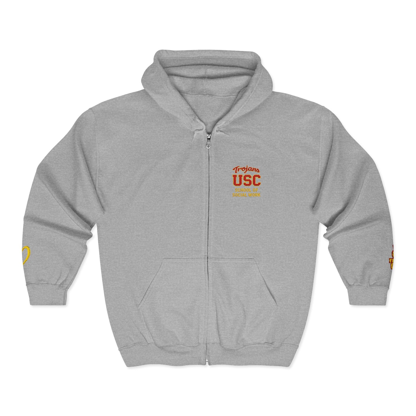 USC School of Social Work -Unisex Heavy Blend™ Full Zip Hooded Sweatshirt - Ultimate Comfort for Fans