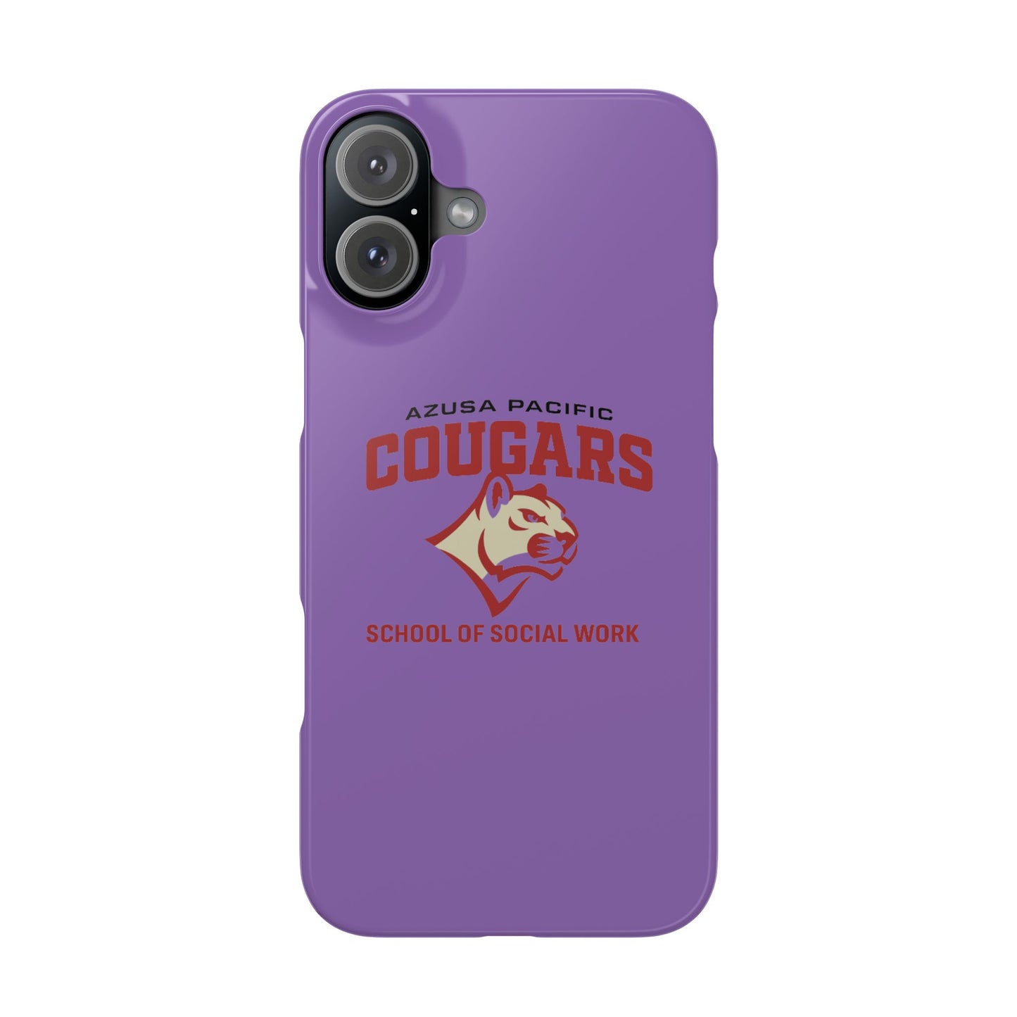 Azuza Pacific University - Slim I-Phone Case - School of Social Work (Light Purple)