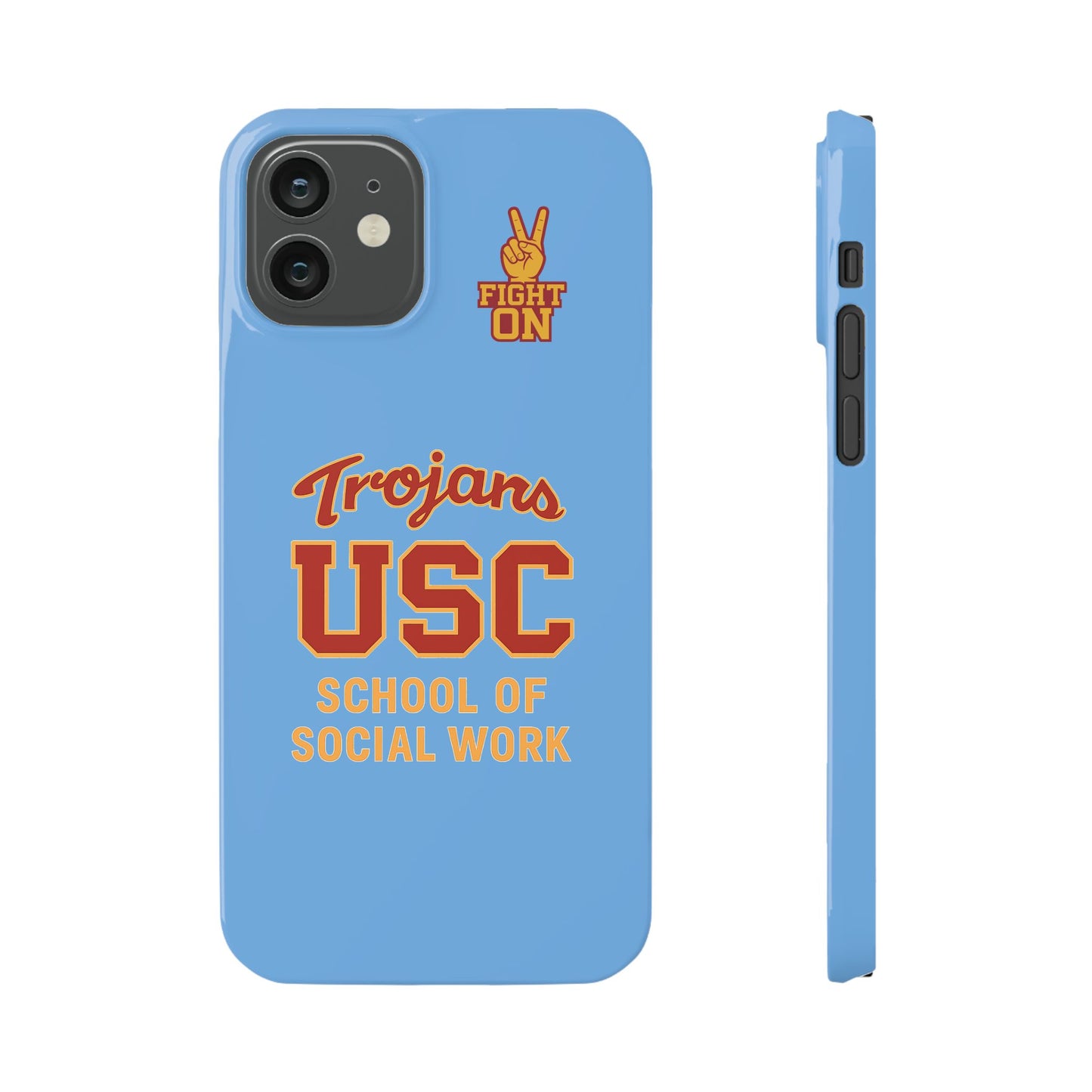 USC Trojans Slim I-Phone Case - School of Social Work (Light Blue)