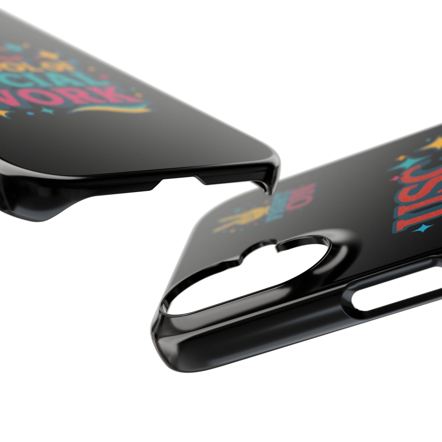 USC Trojans Slim I-Phone Case - School of Social Work - Glitter Style (Black)