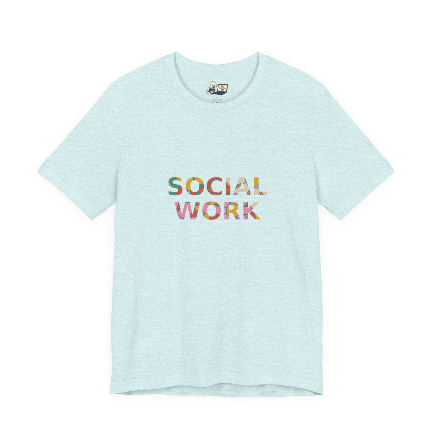 Social Work "Flower Letters" Unisex Jersey Tee - Fun & Quirky Design for Everyday Heroes