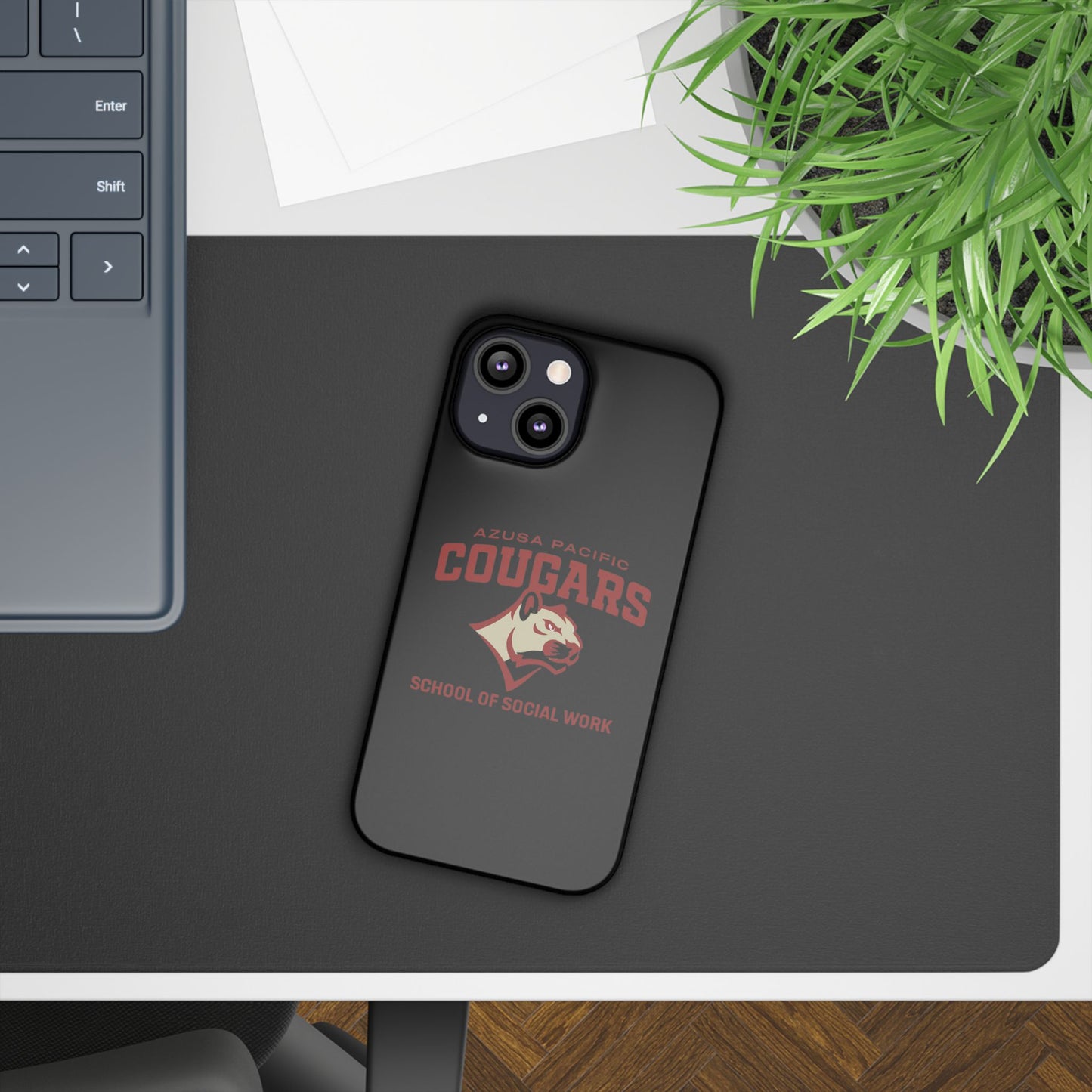 Azuza Pacific University - Slim I-Phone Case - School of Social Work (Black)