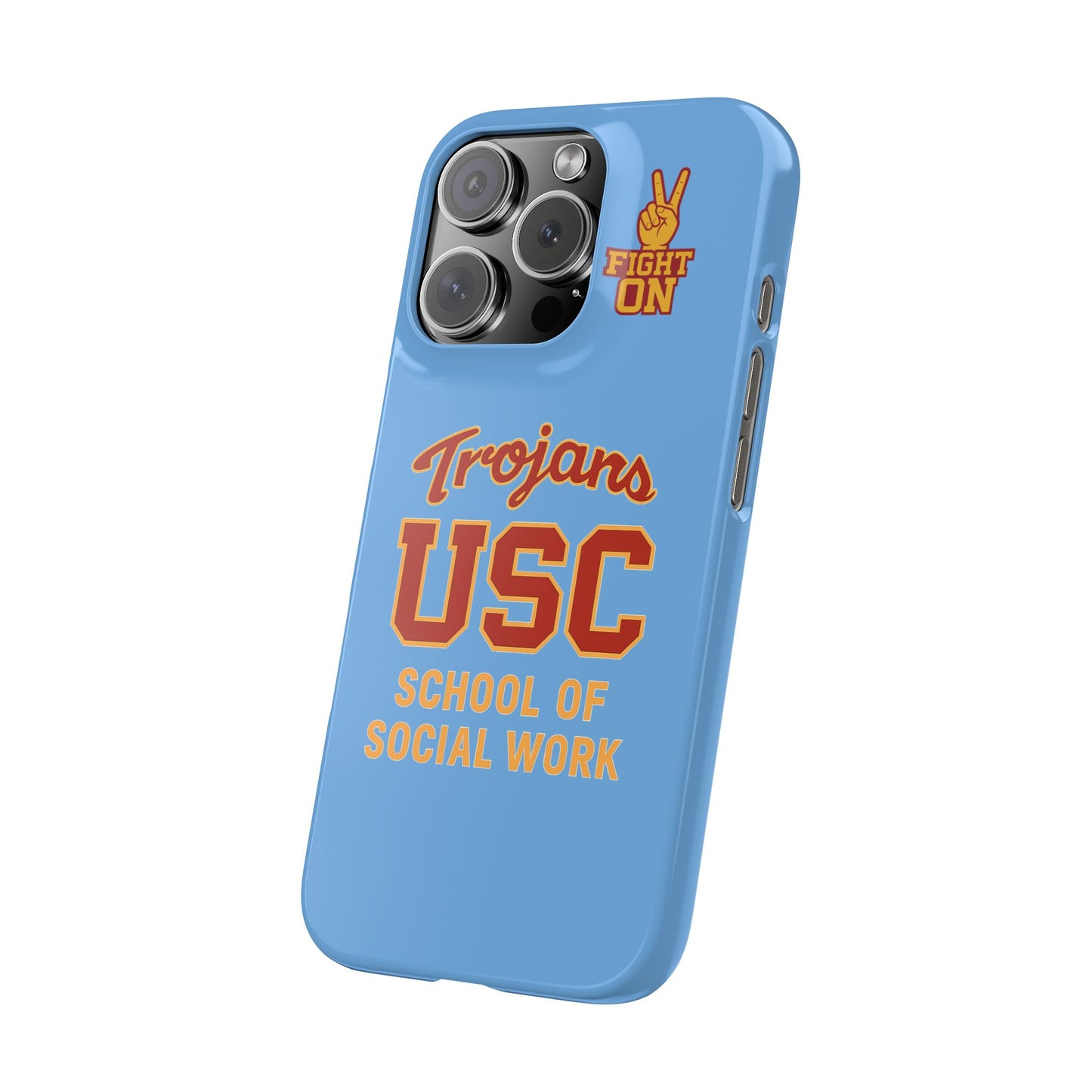 USC Trojans Slim I-Phone Case - School of Social Work (Light Blue)