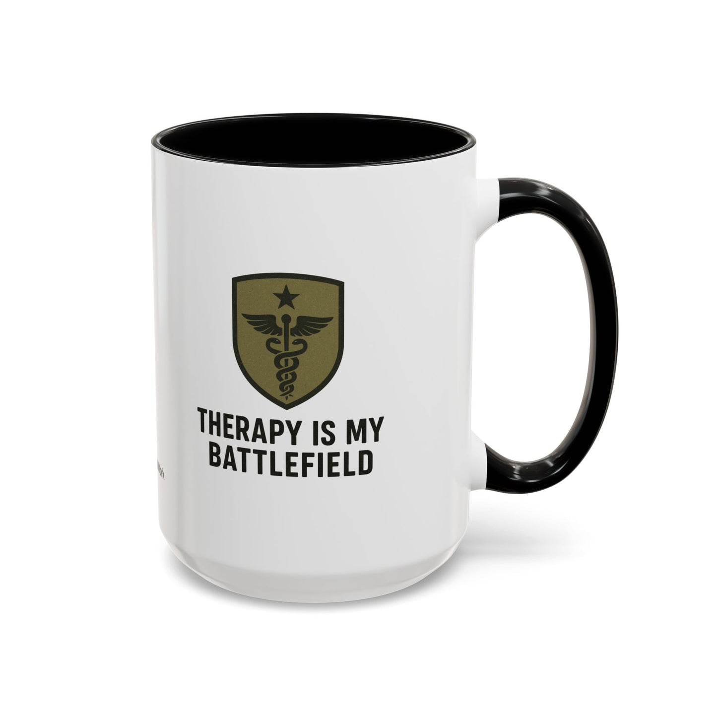 Military Social Work -Empowering Coffee Mug - "Therapy is My Battlefield" - Perfect Gift for Advocates and Supporters
