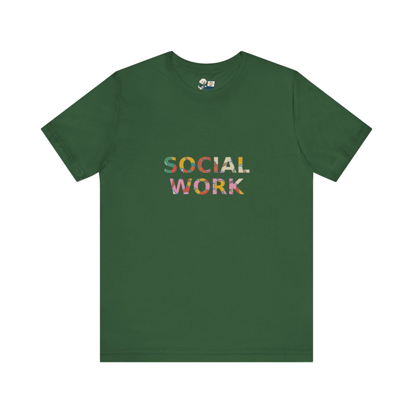 Social Work "Flower Letters" Unisex Jersey Tee - Fun & Quirky Design for Everyday Heroes