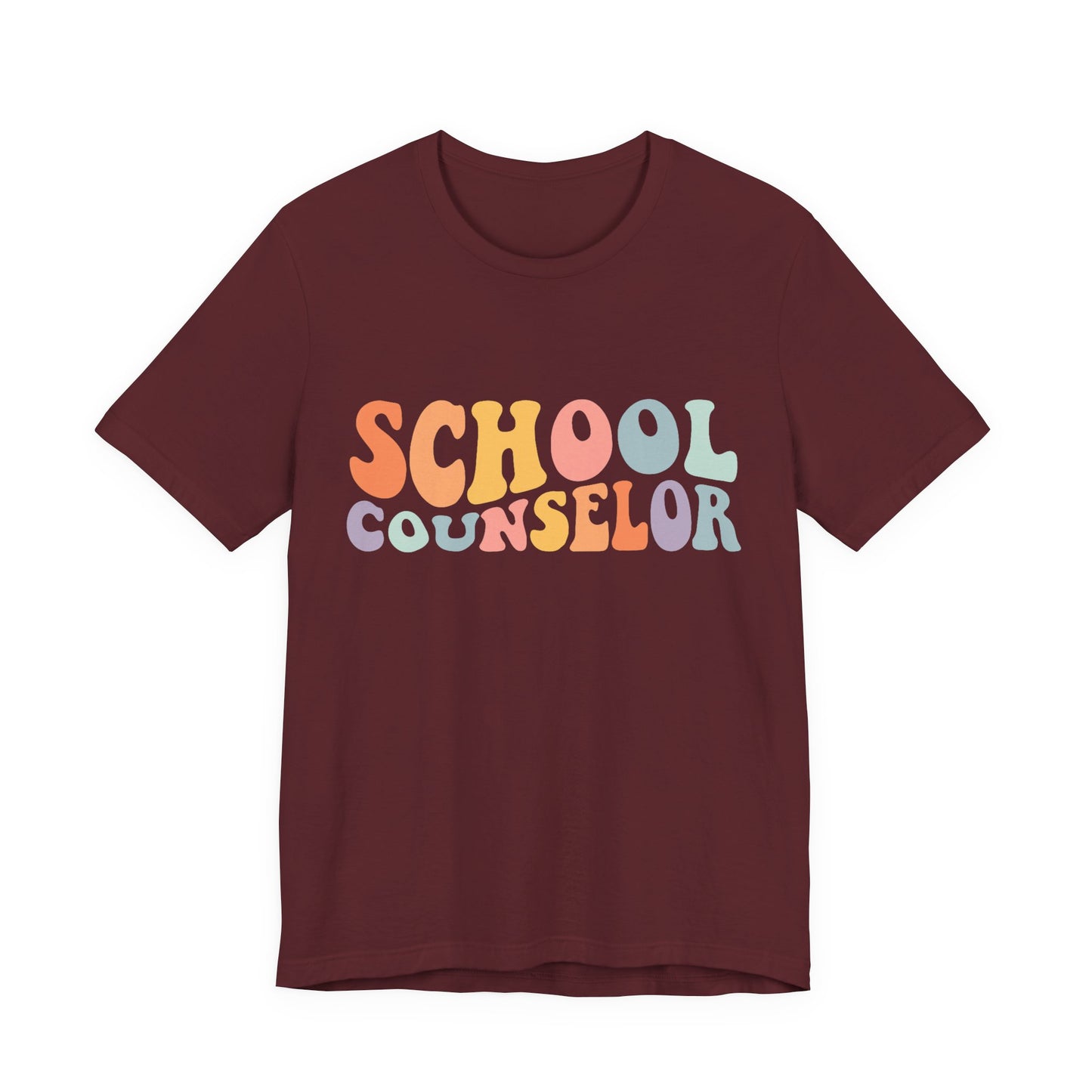 Unisex School Counselor Retro Shirt — Colorful Counseling Appreciation Tee