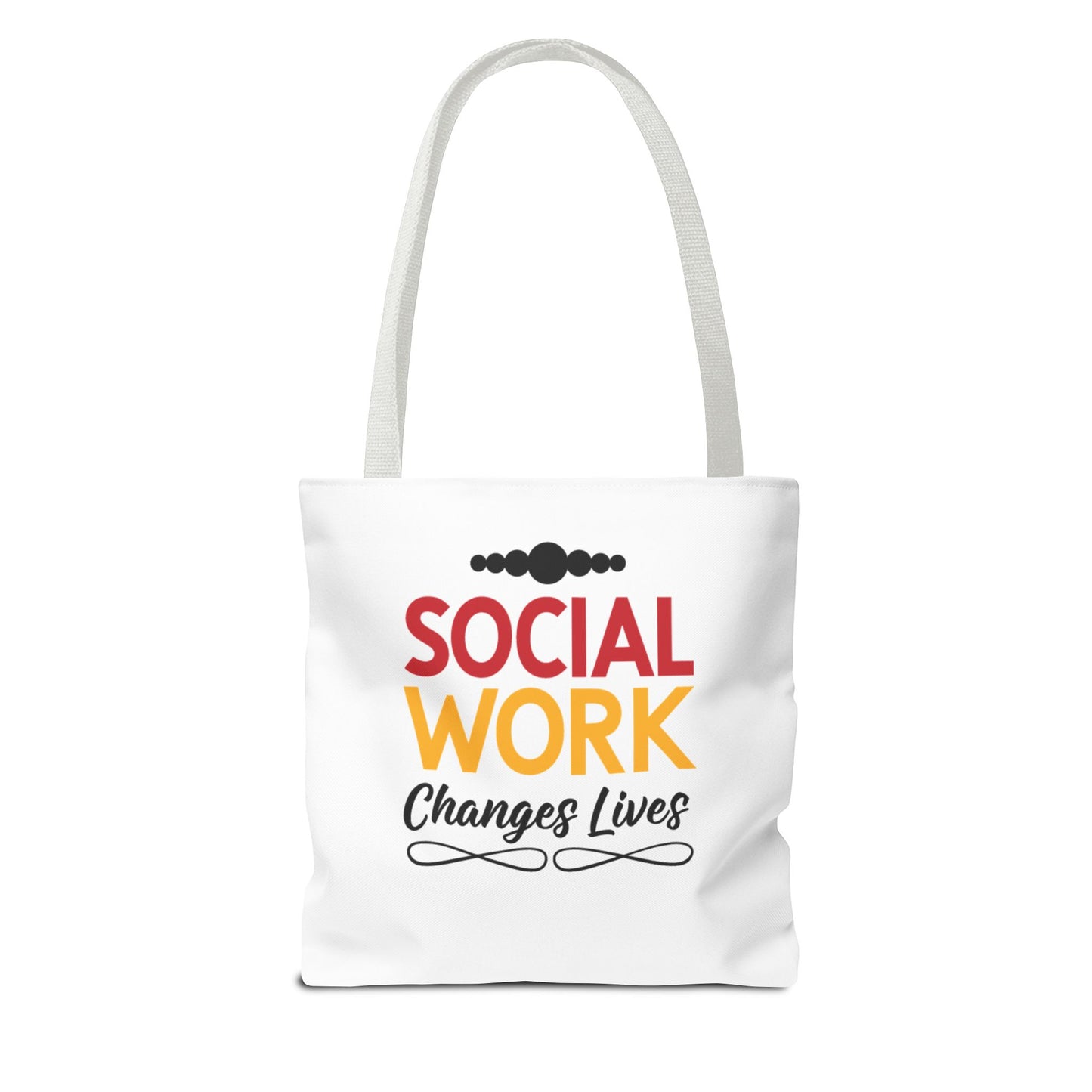 Social Worker Tote Bag — Inspirational "Social Workers Inspire Change" Two Side Design