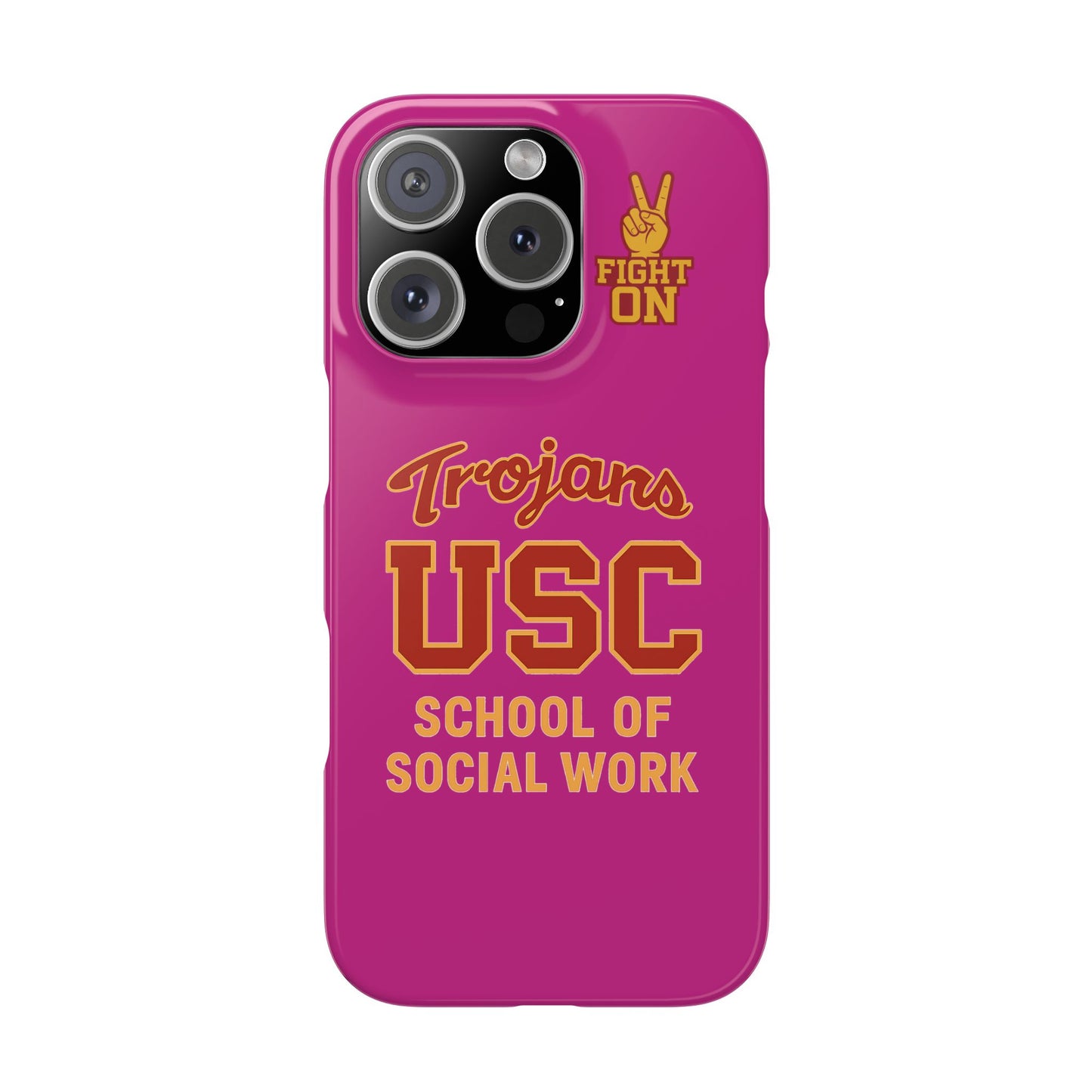 USC Trojans Slim I-Phone Case - School of Social Work (Pink)