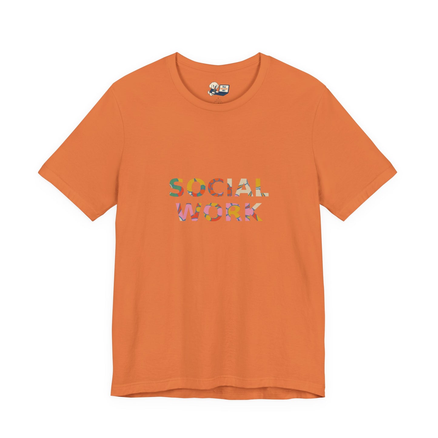 Social Work "Flower Letters" Unisex Jersey Tee - Fun & Quirky Design for Everyday Heroes