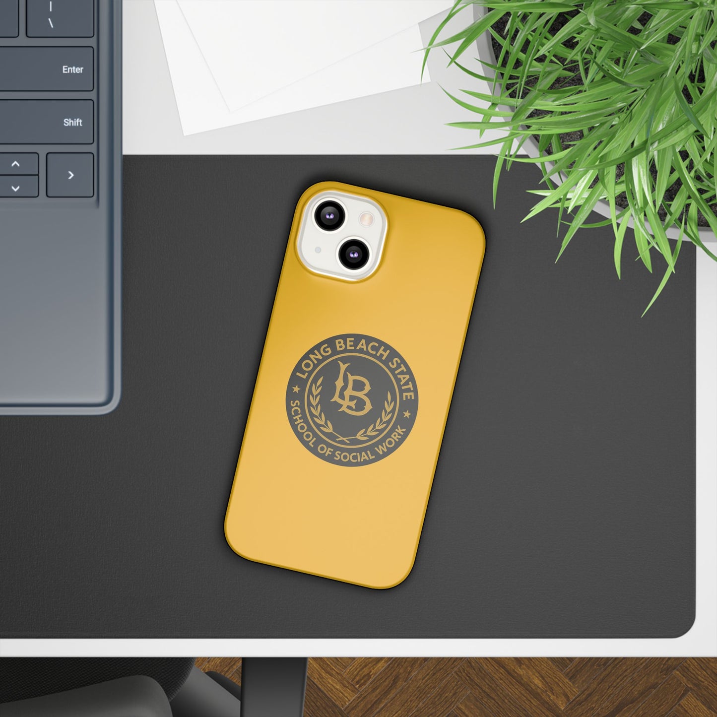 Long Beach State University - Slim I-Phone Case - School of Social Work (Yellow)